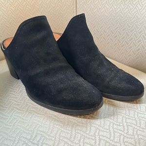 Frye suede mules size 10